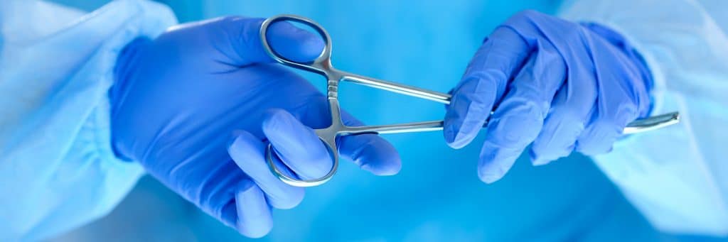 precision metal masking of medical scissors for surgical procedure